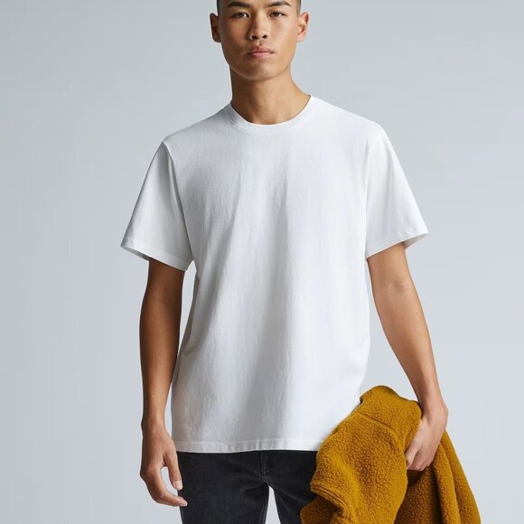 EVERLANE Cotton Tee White Crewneck T-Shirt Size XLarge - Picture 1 of 6